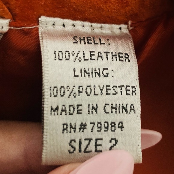 Chicos burnt orange suede double breasted jacket.Large - Picture 2 of 4